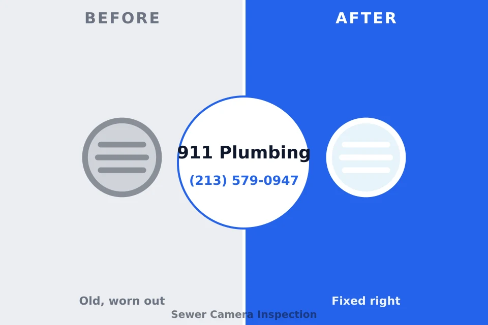 Before and after: plumbing company University Gardens, NY